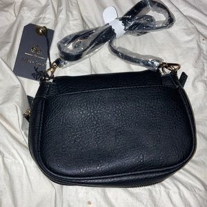 Foldover Zip Crossbody Bag by Moda Luxe